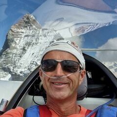 Flugwegposition um 12:47:01: Aufgenommen in der Nähe von Visp, Schweiz in 3676 Meter