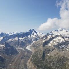 Flugwegposition um 13:04:05: Aufgenommen in der Nähe von Oberhasli, Schweiz in 3402 Meter