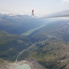 Verortung via Georeferenzierung der Kamera: Aufgenommen in der Nähe von Goms, Schweiz in 3700 Meter