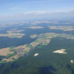 Flugwegposition um 12:52:33: Aufgenommen in der Nähe von Eichstätt, Deutschland in 1612 Meter