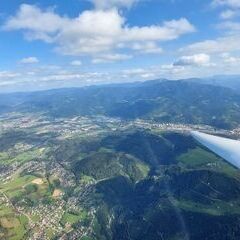 Flugwegposition um 14:11:21: Aufgenommen in der Nähe von Parschlug, Österreich in 1768 Meter