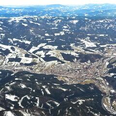 Flugwegposition um 12:49:05: Aufgenommen in der Nähe von Kapellen, Österreich in 2737 Meter