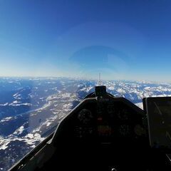 Flugwegposition um 12:16:15: Aufgenommen in der Nähe von Oberzeiring, 8762, Österreich in 4234 Meter
