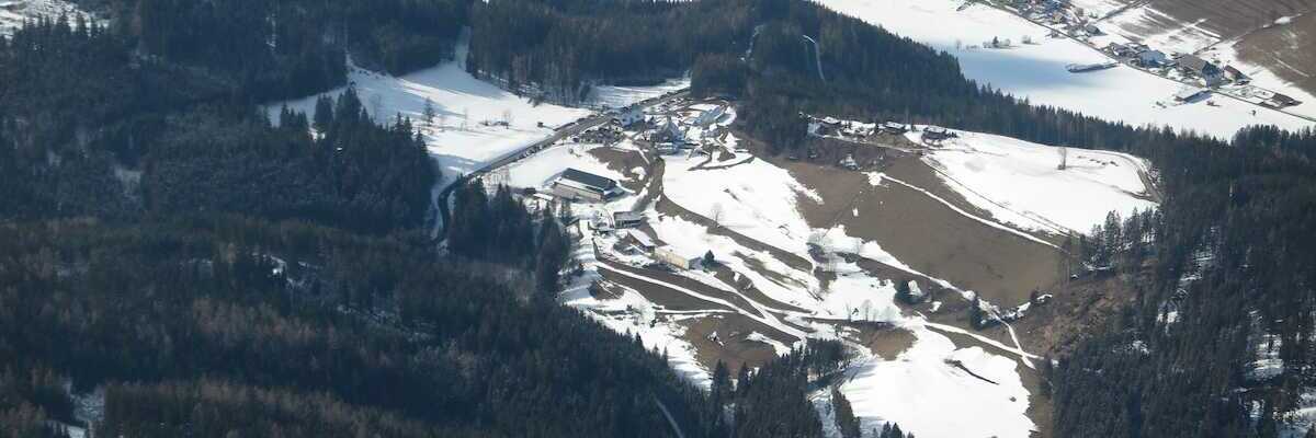 Flugwegposition um 13:20:20: Aufgenommen in der Nähe von Kindberg, Österreich in 2087 Meter