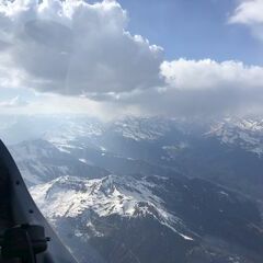 Flugwegposition um 14:30:04: Aufgenommen in der Nähe von Franzensfeste, Autonome Provinz Bozen - Südtirol, Italien in 3584 Meter