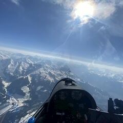 Flugwegposition um 13:44:04: Aufgenommen in der Nähe von Gemeinde Gerlos, 6281 Gerlos, Österreich in 3599 Meter