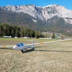Flugwegposition um 15:38:01: Aufgenommen in der Nähe von Gemeinde Nötsch im Gailtal, Österreich in 518 Meter