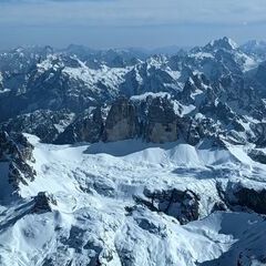 Flugwegposition um 14:46:51: Aufgenommen in der Nähe von Innichen, Autonome Provinz Bozen - Südtirol, Italien in 3591 Meter