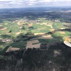 Flugwegposition um 12:23:56: Aufgenommen in der Nähe von Waldshut, Deutschland in 1352 Meter