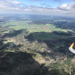 Flugwegposition um 12:24:02: Aufgenommen in der Nähe von Waldshut, Deutschland in 1353 Meter