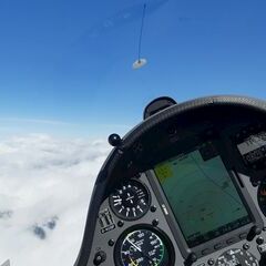 Flugwegposition um 14:20:35: Aufgenommen in der Nähe von Prättigau/Davos, Schweiz in 4512 Meter