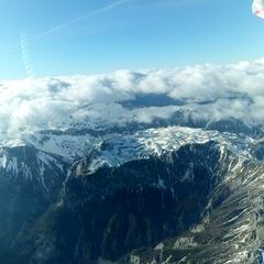 Flugwegposition um 15:44:54: Aufgenommen in der Nähe von Aflenz Kurort, 8623 Aflenz Kurort, Österreich in 3105 Meter