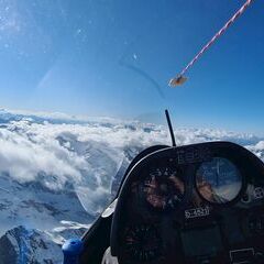 Flugwegposition um 15:44:58: Aufgenommen in der Nähe von 39041 Brenner, Autonome Provinz Bozen - Südtirol, Italien in 3863 Meter