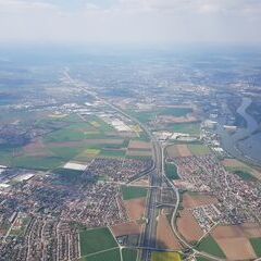 Flugwegposition um 11:58:07: Aufgenommen in der Nähe von Regensburg, Deutschland in 1452 Meter
