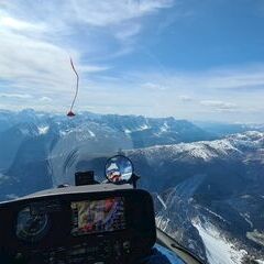 Flugwegposition um 13:45:29: Aufgenommen in der Nähe von 32040 San Pietro di Cadore, Belluno, Italien in 3077 Meter