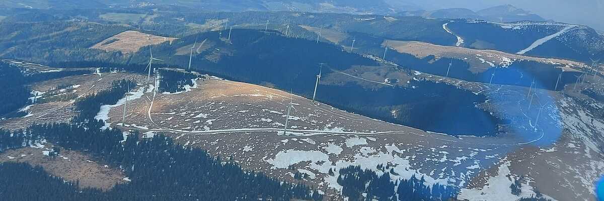 Flugwegposition um 15:28:13: Aufgenommen in der Nähe von Gemeinde Langenwang, Österreich in 1969 Meter