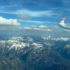 Flugwegposition um 15:24:05: Aufgenommen in der Nähe von Landl, Österreich in 2597 Meter