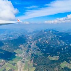 Flugwegposition um 12:42:02: Aufgenommen in der Nähe von Gemeinde Schwarzau im Gebirge, Österreich in 2486 Meter