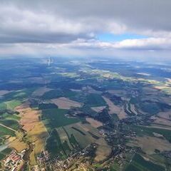 Flugwegposition um 14:52:08: Aufgenommen in der Nähe von Okres Jindřichův Hradec, Tschechien in 2196 Meter