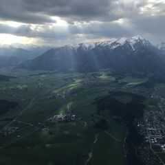 Flugwegposition um 16:00:42: Aufgenommen in der Nähe von Trofaiach, 8793 Trofaiach, Österreich in 1569 Meter