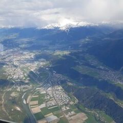 Flugwegposition um 15:23:19: Aufgenommen in der Nähe von Gemeinde Kematen in Tirol, Österreich in 2946 Meter