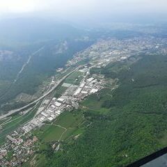 Flugwegposition um 13:53:31: Aufgenommen in der Nähe von Bezirk Mendrisio, Schweiz in 1096 Meter