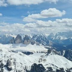Flugwegposition um 12:48:19: Aufgenommen in der Nähe von Innichen, Autonome Provinz Bozen - Südtirol, Italien in 3038 Meter