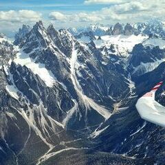 Flugwegposition um 12:54:39: Aufgenommen in der Nähe von Innichen, Autonome Provinz Bozen - Südtirol, Italien in 2973 Meter