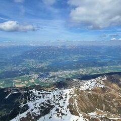 Flugwegposition um 13:39:06: Aufgenommen in der Nähe von Gemeinde Stockenboi, Österreich in 2752 Meter