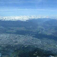 Flugwegposition um 13:28:30: Aufgenommen in der Nähe von Gemeinde Thaur, Thaur, Österreich in 2858 Meter