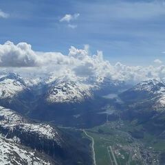 Flugwegposition um 12:57:39: Aufgenommen in der Nähe von Maloja, Schweiz in 3736 Meter