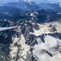 Flugwegposition um 14:08:24: Aufgenommen in der Nähe von Gemeinde Obertraun, Obertraun, Österreich in 4361 Meter