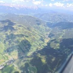Flugwegposition um 13:47:56: Aufgenommen in der Nähe von Gemeinde Saalbach-Hinterglemm, Österreich in 2871 Meter