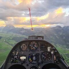 Flugwegposition um 18:23:14: Aufgenommen in der Nähe von Gemeinde Lassing bei Selzthal, Österreich in 1168 Meter