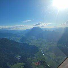 Flugwegposition um 16:38:47: Aufgenommen in der Nähe von Gemeinde Lassing bei Selzthal, Österreich in 1798 Meter