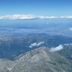 Flugwegposition um 15:02:36: Aufgenommen in der Nähe von 10058 Sestriere, Turin, Italien in 5126 Meter