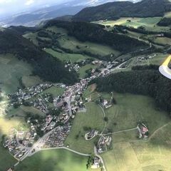 Flugwegposition um 15:14:06: Aufgenommen in der Nähe von Waldenburg, Schweiz in 1137 Meter