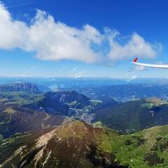 Flugwegposition um 10:18:08: Aufgenommen in der Nähe von St. Christina in Gröden, Autonome Provinz Bozen - Südtirol, Italien in 2929 Meter