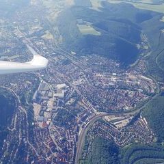 Flugwegposition um 16:27:54: Aufgenommen in der Nähe von Göppingen, Deutschland in 1654 Meter