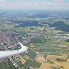 Flugwegposition um 12:43:52: Aufgenommen in der Nähe von Enzkreis, Deutschland in 1216 Meter