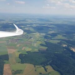 Flugwegposition um 15:52:42: Aufgenommen in der Nähe von Ostalbkreis, Deutschland in 1701 Meter