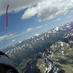 Flugwegposition um 12:32:32: Aufgenommen in der Nähe von Gemeinde Jerzens, Jerzens, Österreich in 3420 Meter