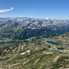 Flugwegposition um 10:13:18: Aufgenommen in der Nähe von Gemeinde Untertauern, Österreich in 2317 Meter