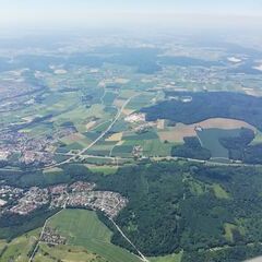 Flugwegposition um 11:57:06: Aufgenommen in der Nähe von Donau-Ries, Deutschland in -1551 Meter