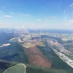 Flugwegposition um 11:28:40: Aufgenommen in der Nähe von Eichstätt, Deutschland in -1551 Meter