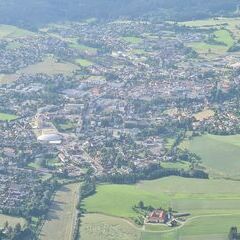 Flugwegposition um 16:26:28: Aufgenommen in der Nähe von Lasberg, Österreich in 1288 Meter