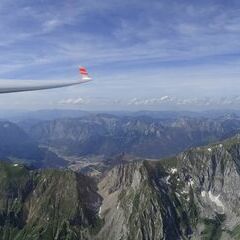 Flugwegposition um 14:22:33: Aufgenommen in der Nähe von Hafning bei Trofaiach, Österreich in 2416 Meter