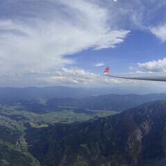Flugwegposition um 14:22:39: Aufgenommen in der Nähe von Hafning bei Trofaiach, Österreich in 2425 Meter
