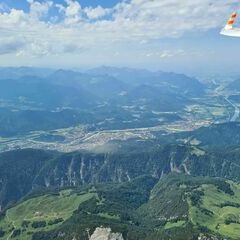 Flugwegposition um 13:23:42: Aufgenommen in der Nähe von Gemeinde Scheffau am Wilden Kaiser, Österreich in 2600 Meter