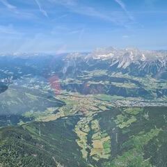 Flugwegposition um 10:38:54: Aufgenommen in der Nähe von Schladming, Österreich in 2779 Meter